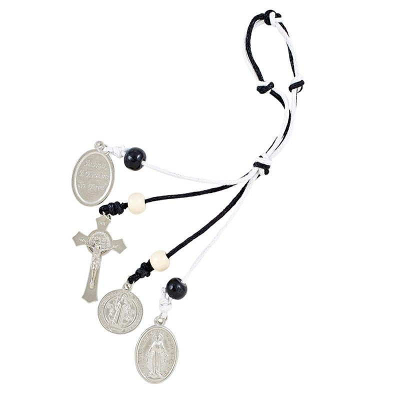 Autom Saint Benedict Door Hanger with Medals, Bless This Home Wall Decorations, Housewarming Gift Ideas, 6.5 Inches - Image 2